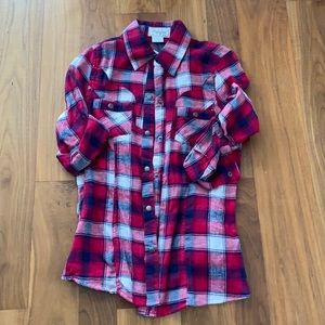 Flannel with snaps new with tag